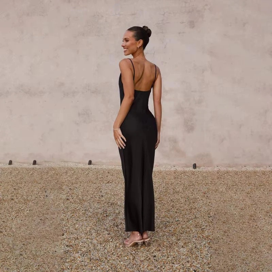 Jana | Damen Maxi Abendkleid Mit Schlitz