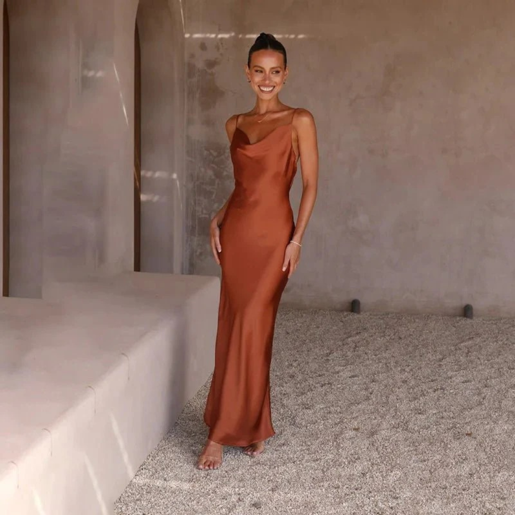 Jana | Damen Maxi Abendkleid Mit Schlitz