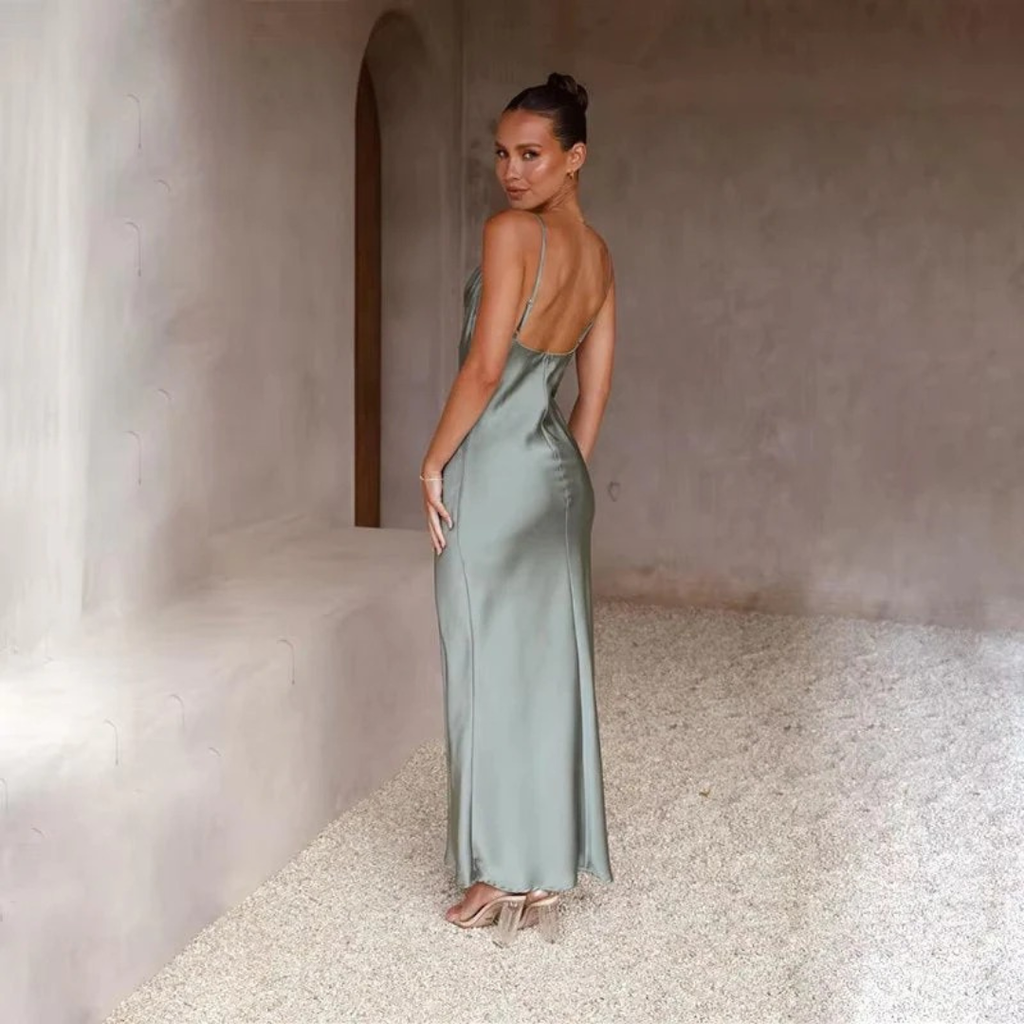 Jana | Damen Maxi Abendkleid Mit Schlitz