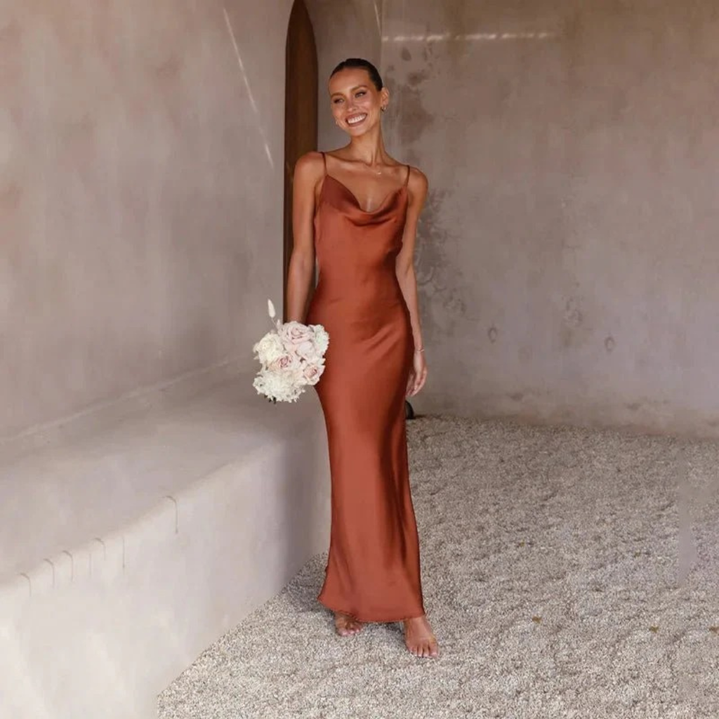 Jana | Damen Maxi Abendkleid Mit Schlitz