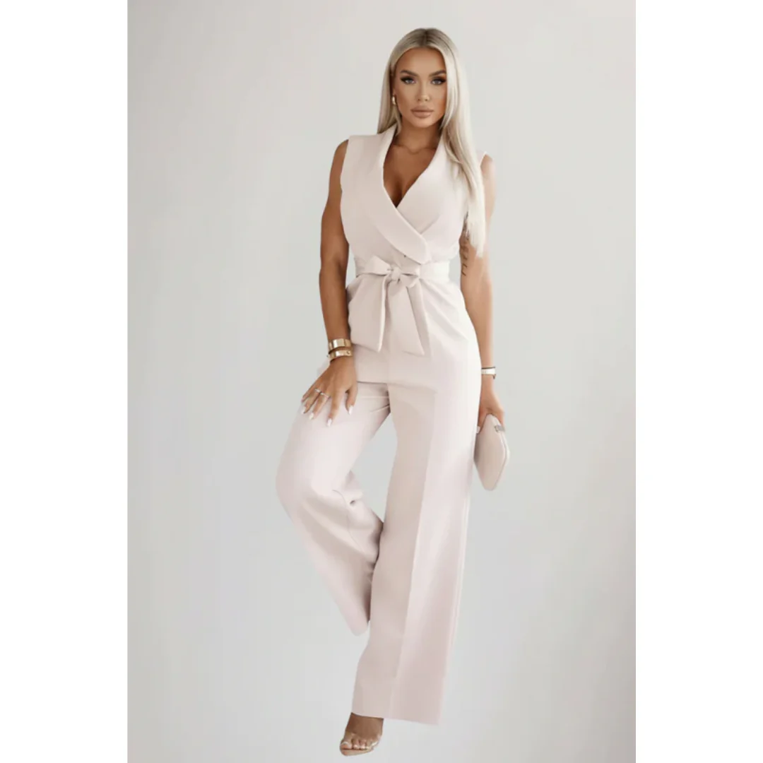 Janina | Damen Jumpsuit Für Abend Mit V Ausschnitt