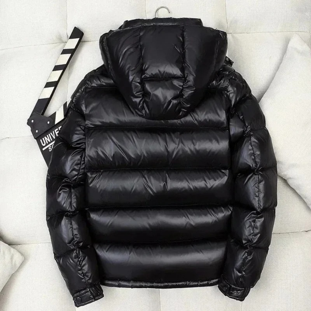 Jannik | Herren Winterjacke Mit Kapuze, Glänzendem Design Und Reißverschluss