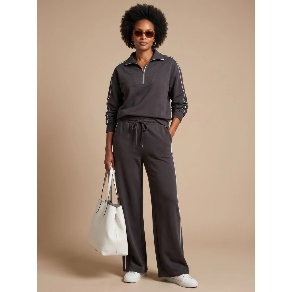 Jara | Damen Jogginganzug mit Oberteil und Hose im Weiten Schnitt