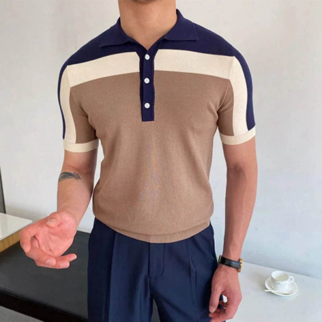 Jaron | Herren Poloshirt Colorblock Sommer