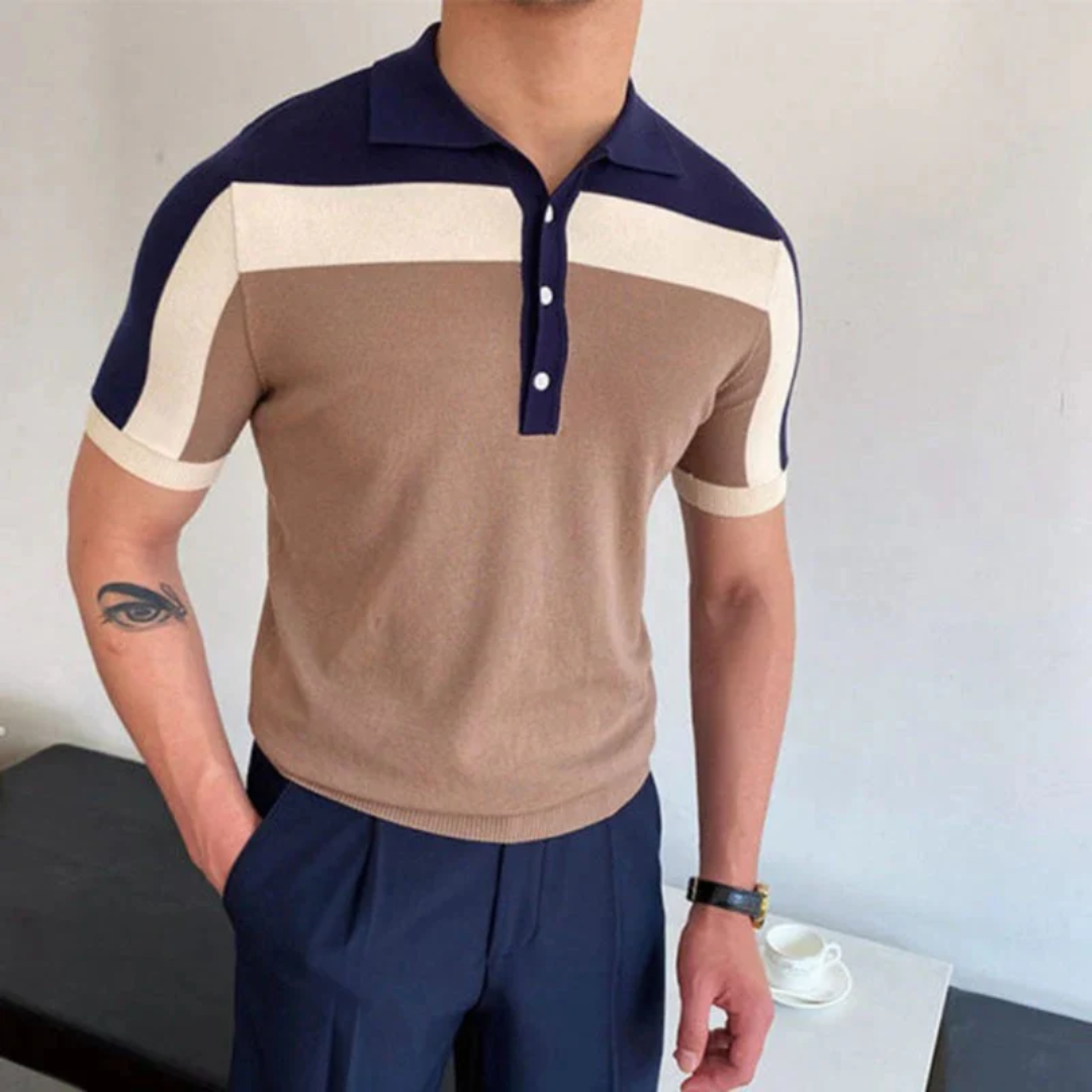Jaron | Herren Poloshirt Colorblock Sommer