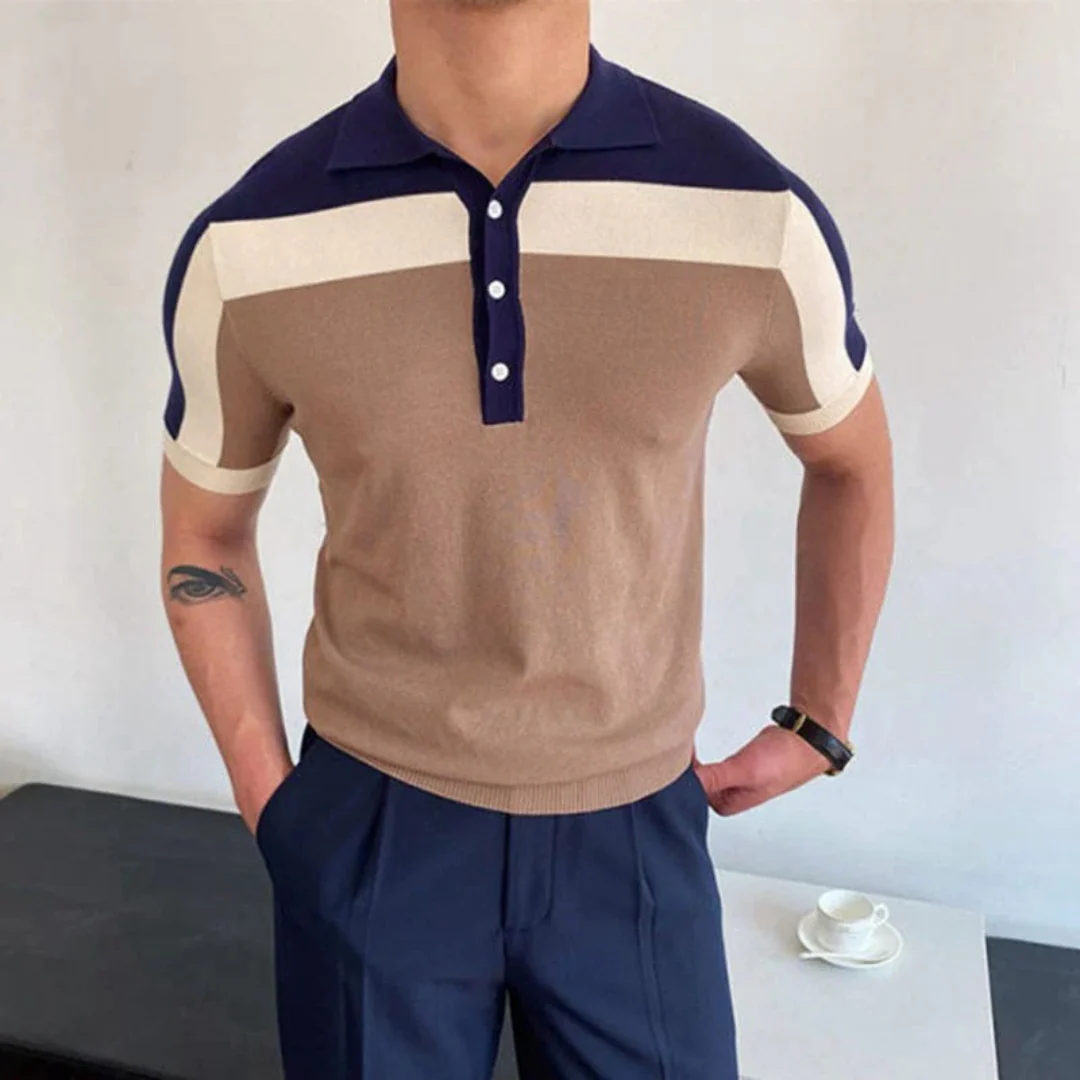 Jaron | Herren Poloshirt Colorblock Sommer