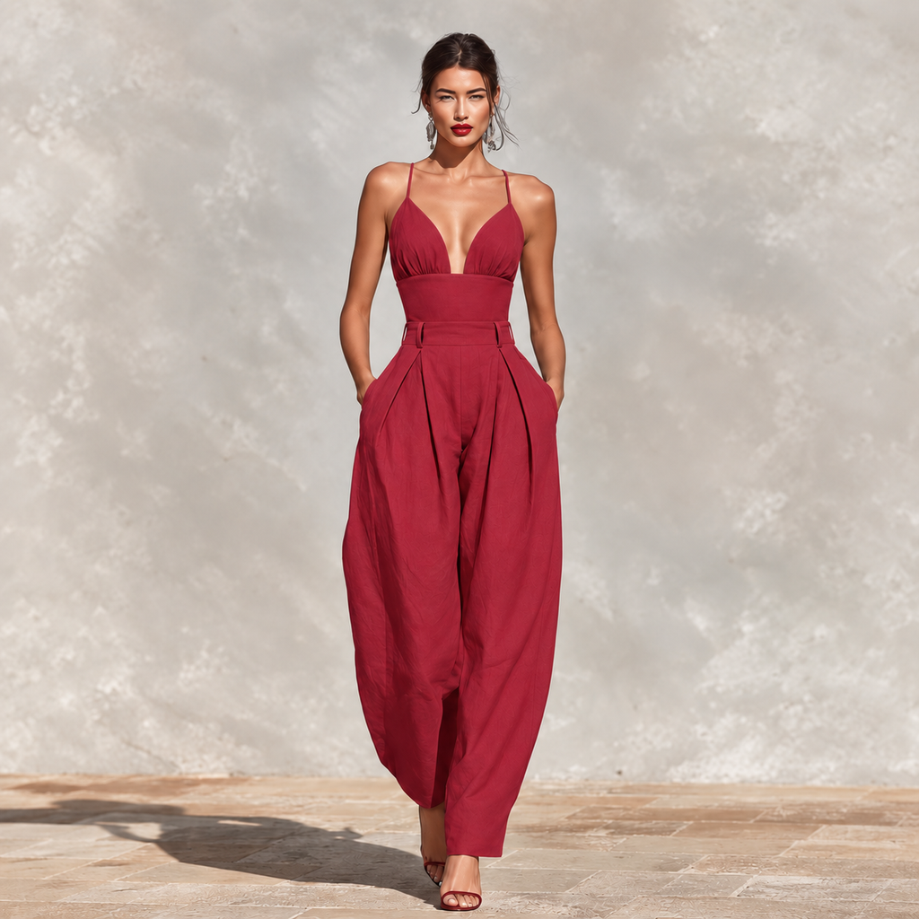 Jasmin | Damen High Waist Jumpsuit