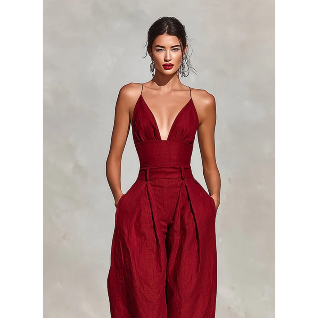 Jasmin | Damen High Waist Jumpsuit