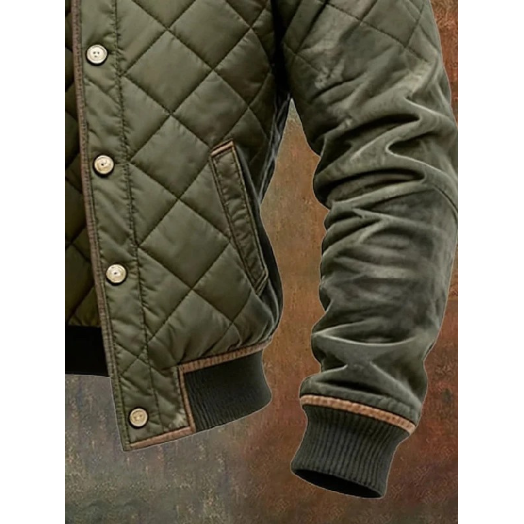 Jeremias | Herren Grüne Bomberjacke für Winter