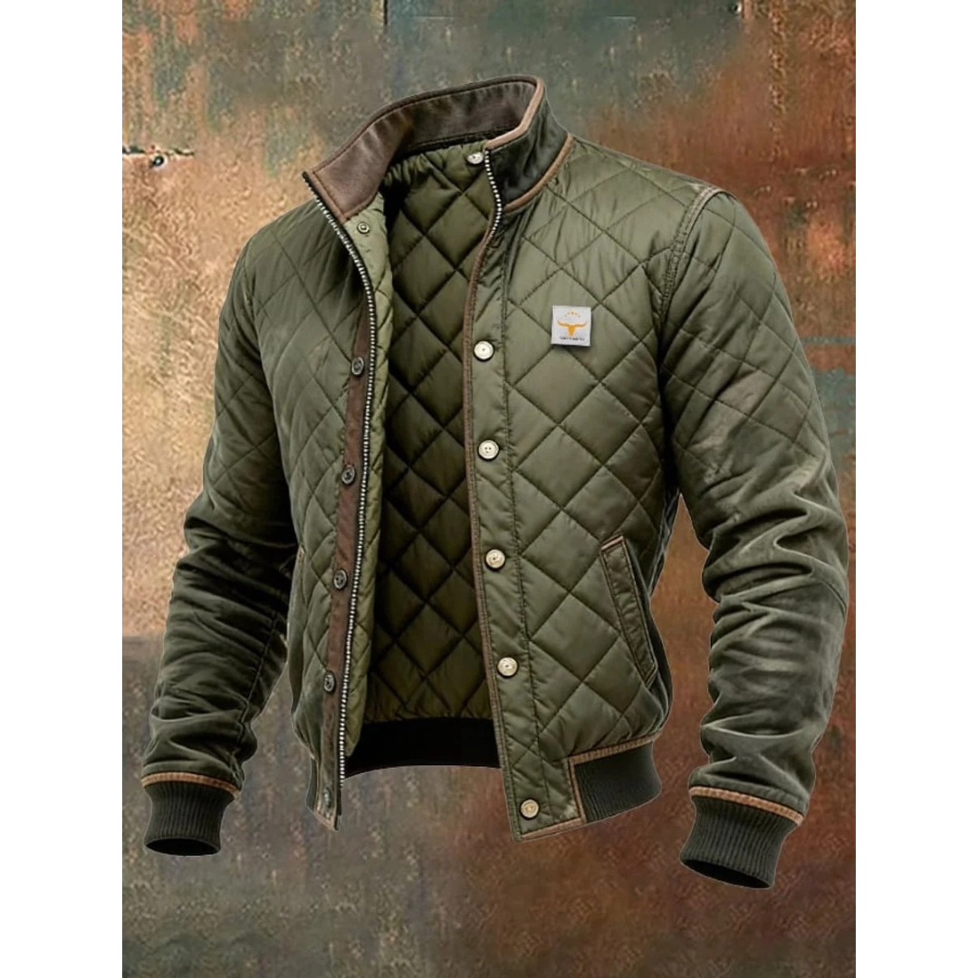 Jeremias | Herren Grüne Bomberjacke für Winter