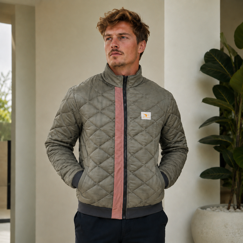 Jeremias | Herren Grüne Bomberjacke für Winter