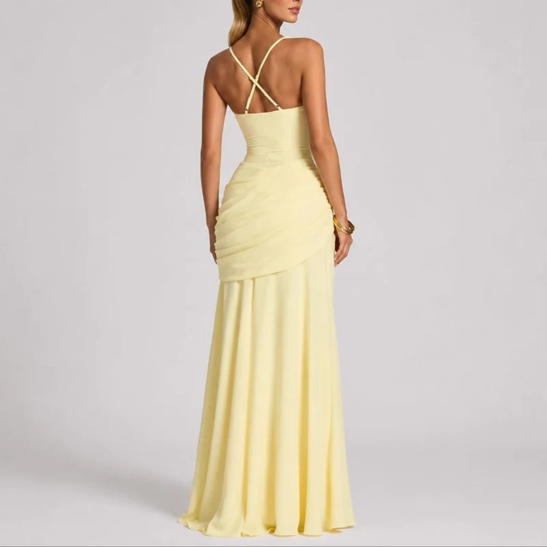 Johanna | Damen Bequemes Herbst Maxikleid für Hochzeitsgäste