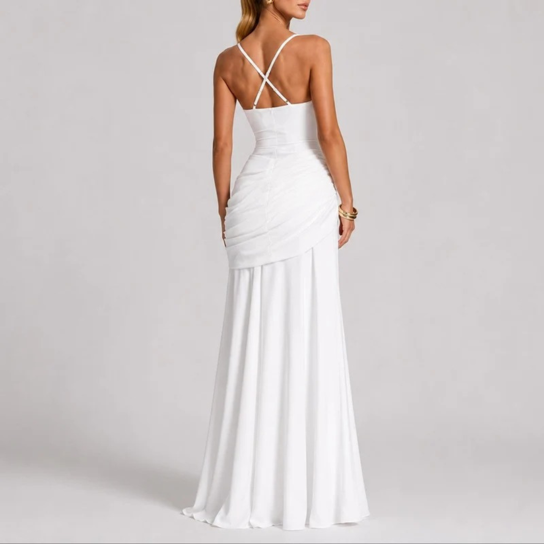 Johanna | Damen Bequemes Herbst Maxikleid für Hochzeitsgäste