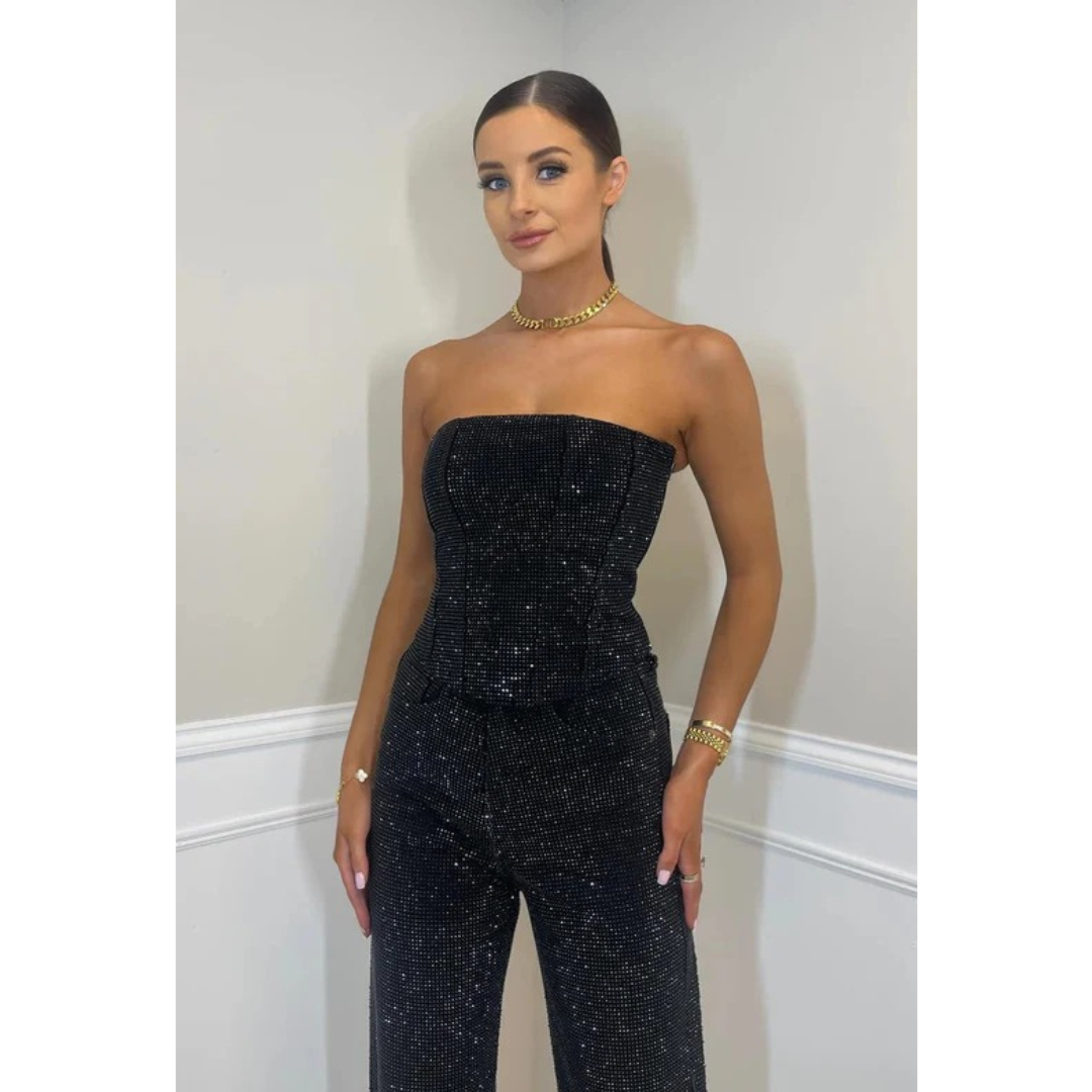 Johanna | Damen Elegante Zweiteiler Set Hose & Bluse