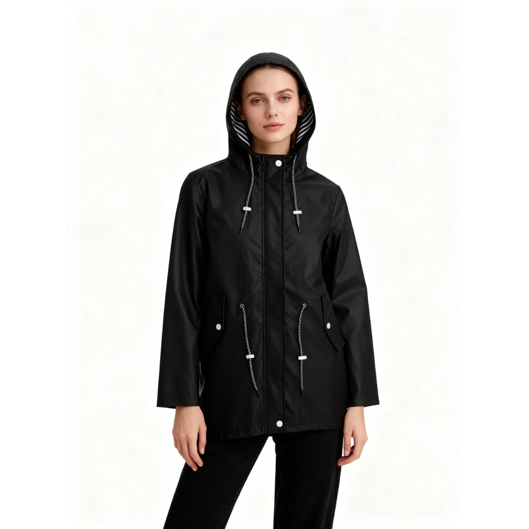 Johanna | Damen Wasserdichte Regenjacke mit Kapuze