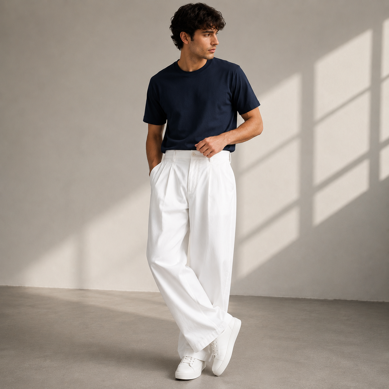 Jonathan | Herren hose Wide Leg Freizeit Modern