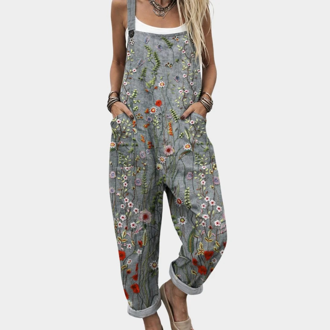 Jördis | Damen Komfort Jumpsuit Mit Print