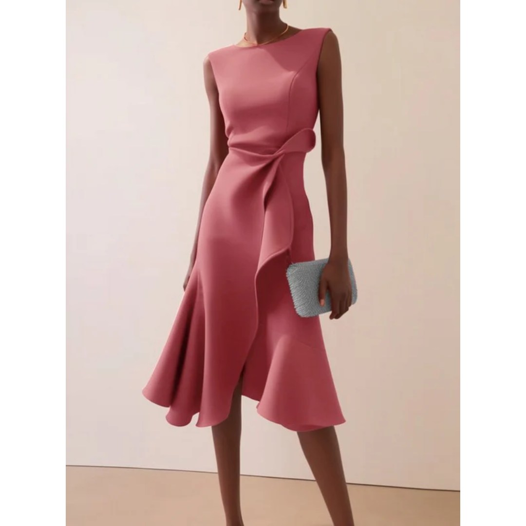 Julie | Damen Asymmetrisches Midikleid