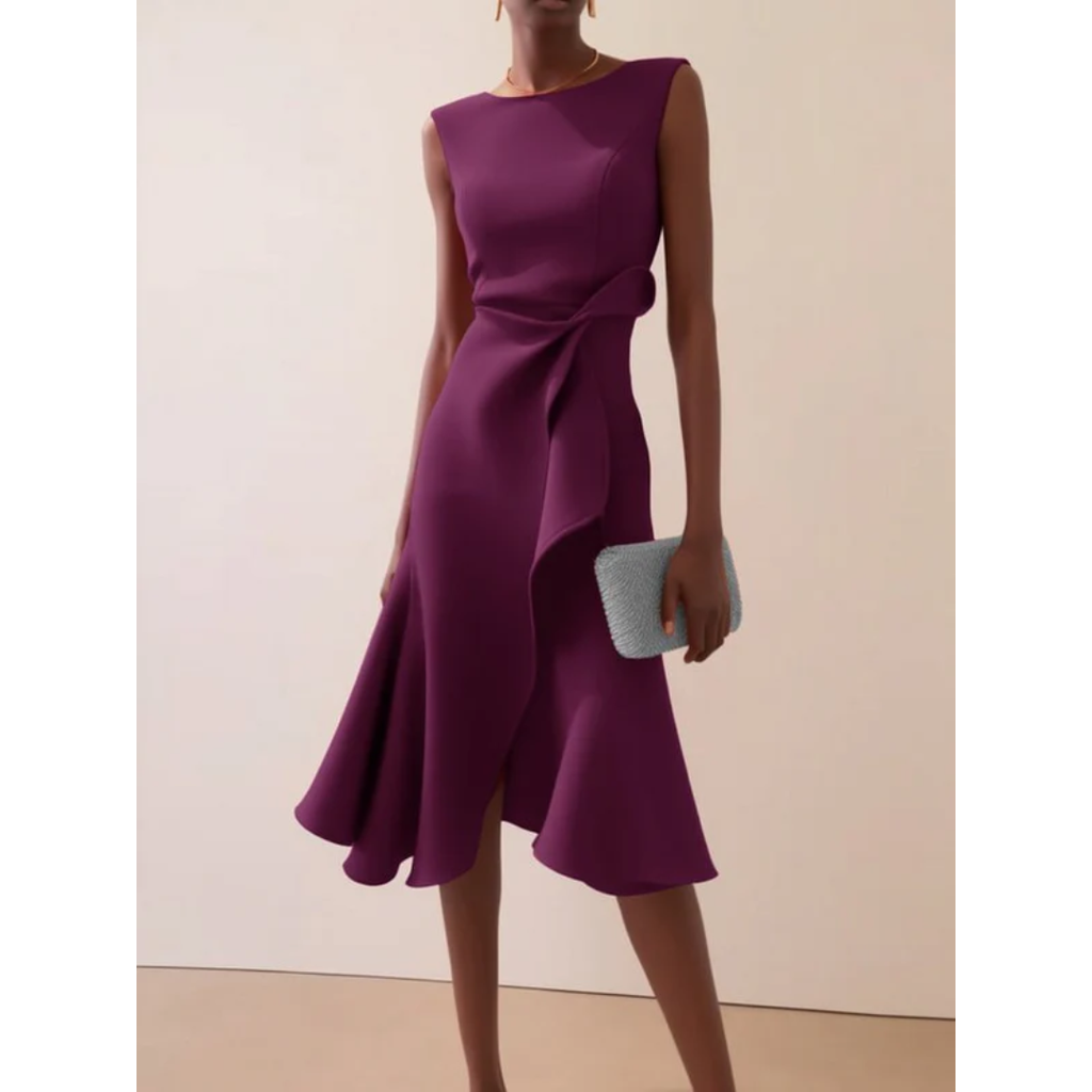 Julie | Damen Asymmetrisches Midikleid