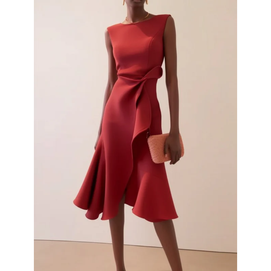 Julie | Damen Asymmetrisches Midikleid