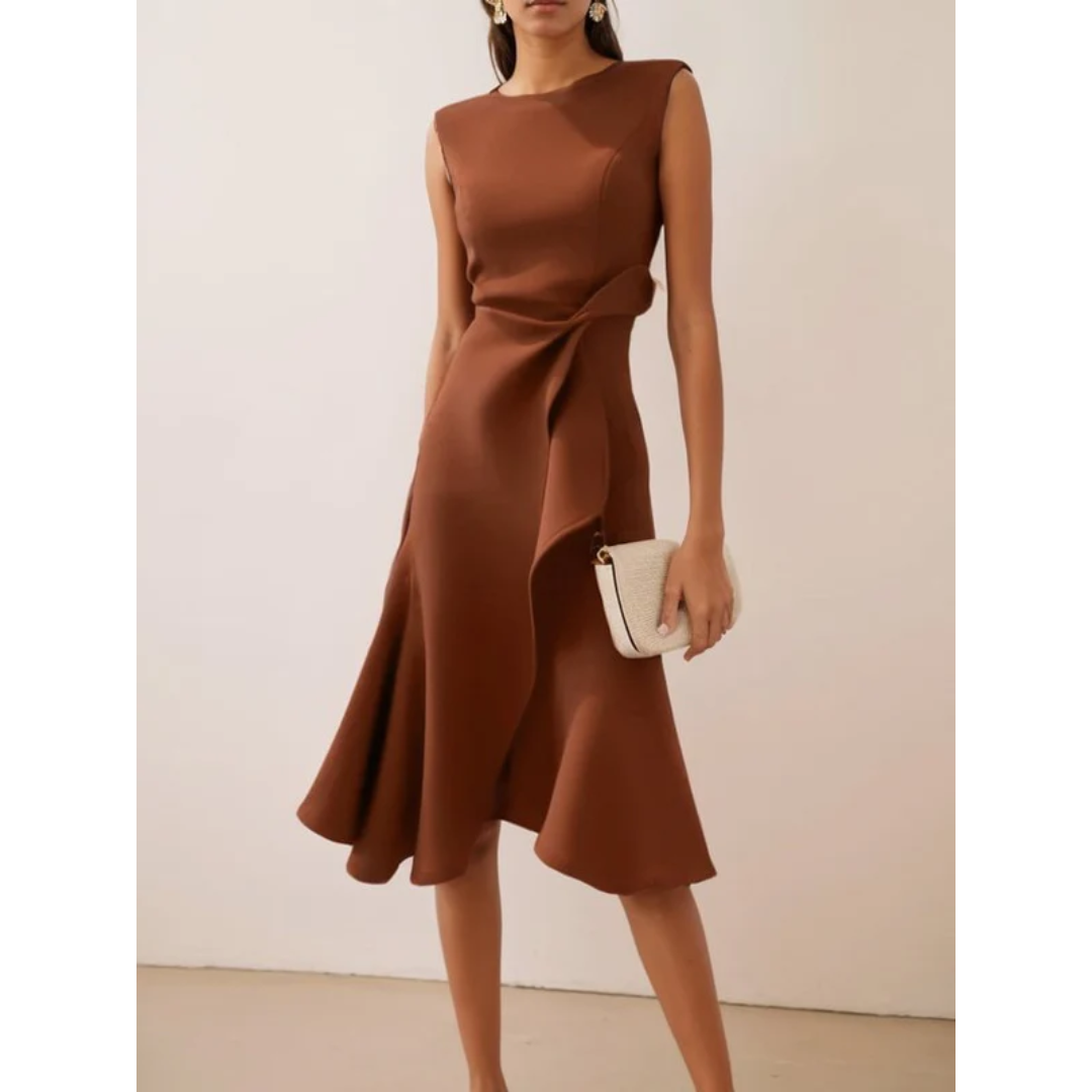 Julie | Damen Asymmetrisches Midikleid