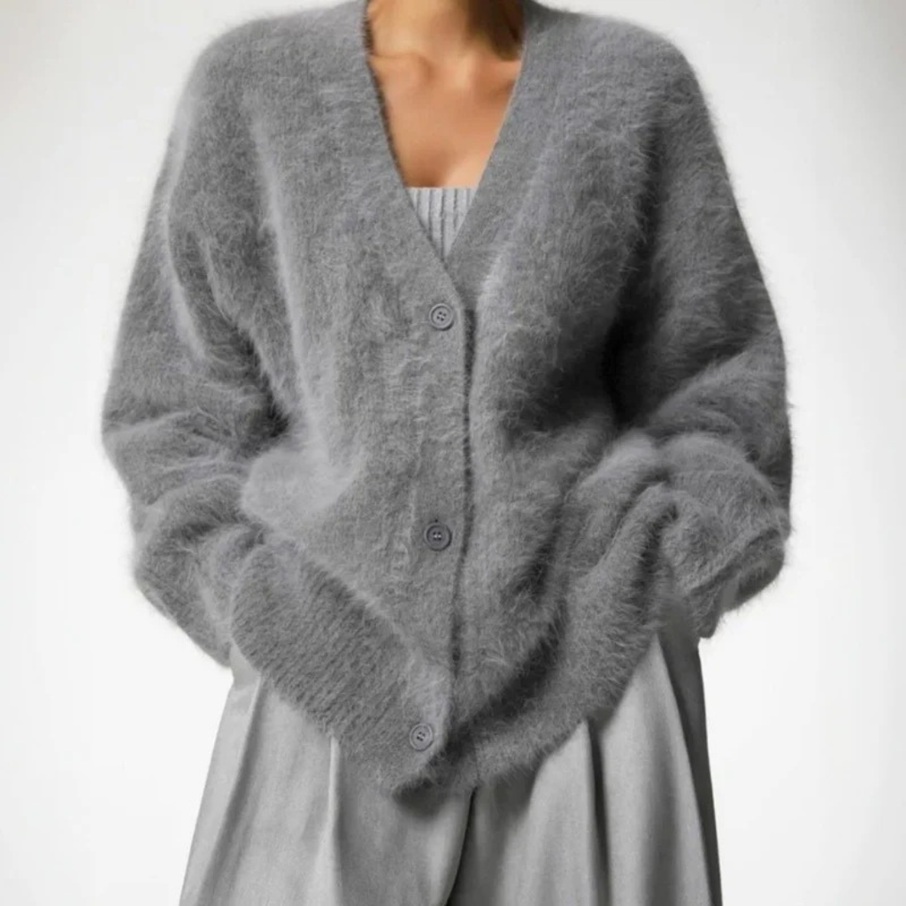 Juliette | Damen Strickjacke mit Knöpfen und Weitem Schnitt