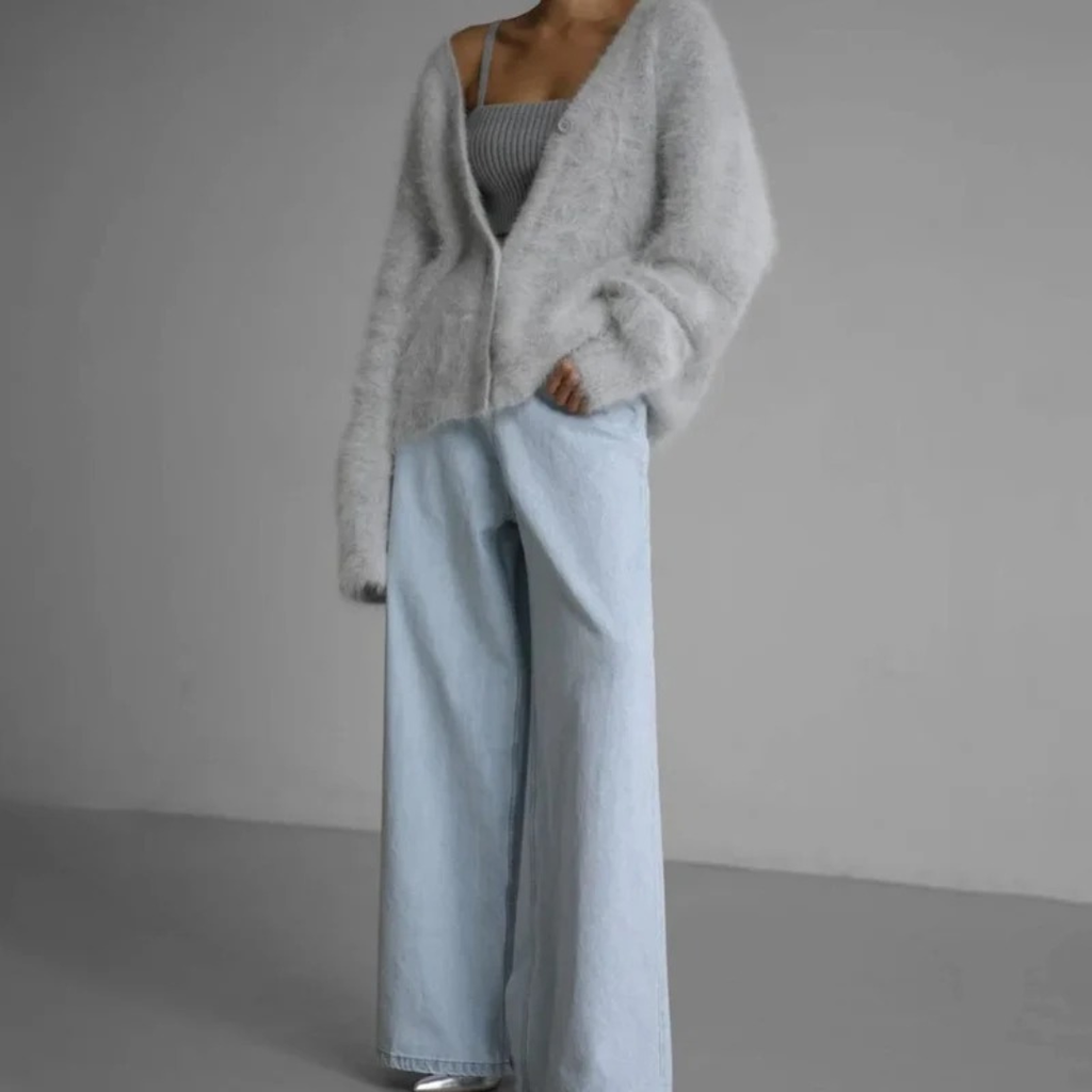 Juliette | Damen Strickjacke mit Knöpfen und Weitem Schnitt