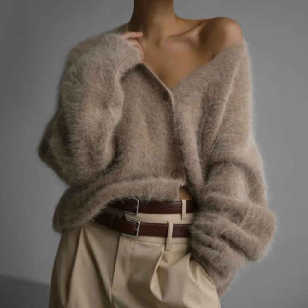 Juliette | Damen Strickjacke mit Knöpfen und Weitem Schnitt