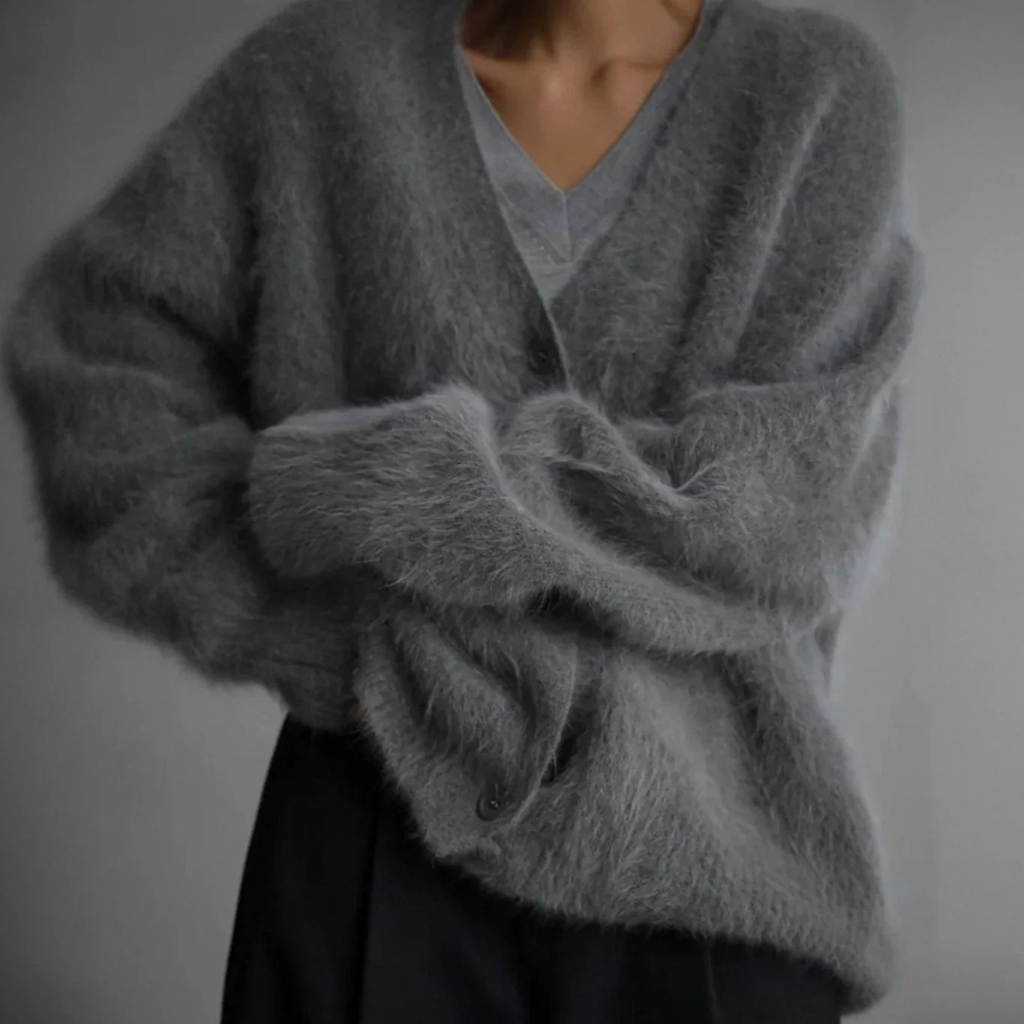 Juliette | Damen Strickjacke mit Knöpfen und Weitem Schnitt
