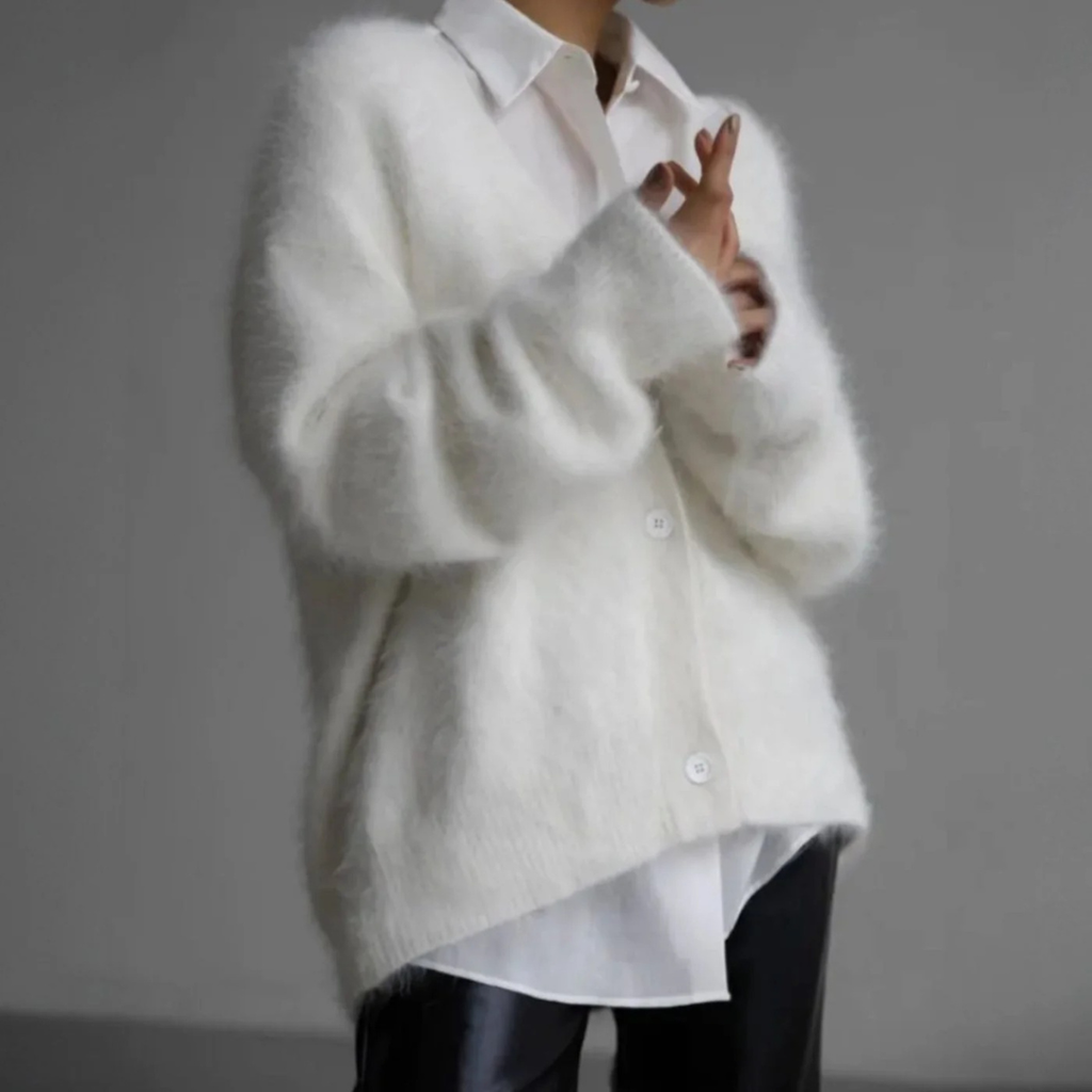 Juliette | Damen Strickjacke mit Knöpfen und Weitem Schnitt