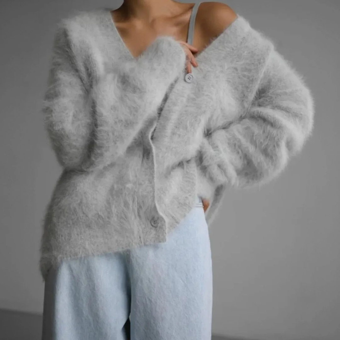 Juliette | Damen Strickjacke mit Knöpfen und Weitem Schnitt