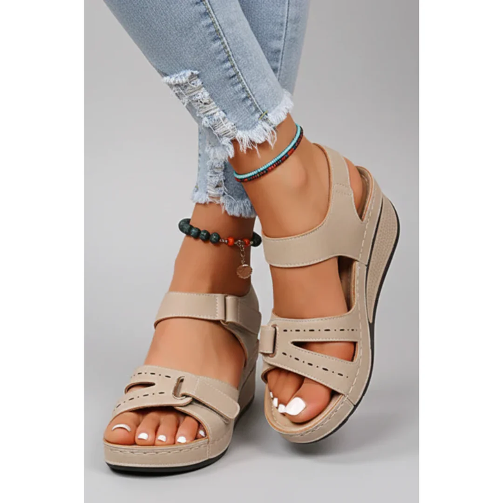 Juna | Damen Keil Sandalen Für Sommer Elegant