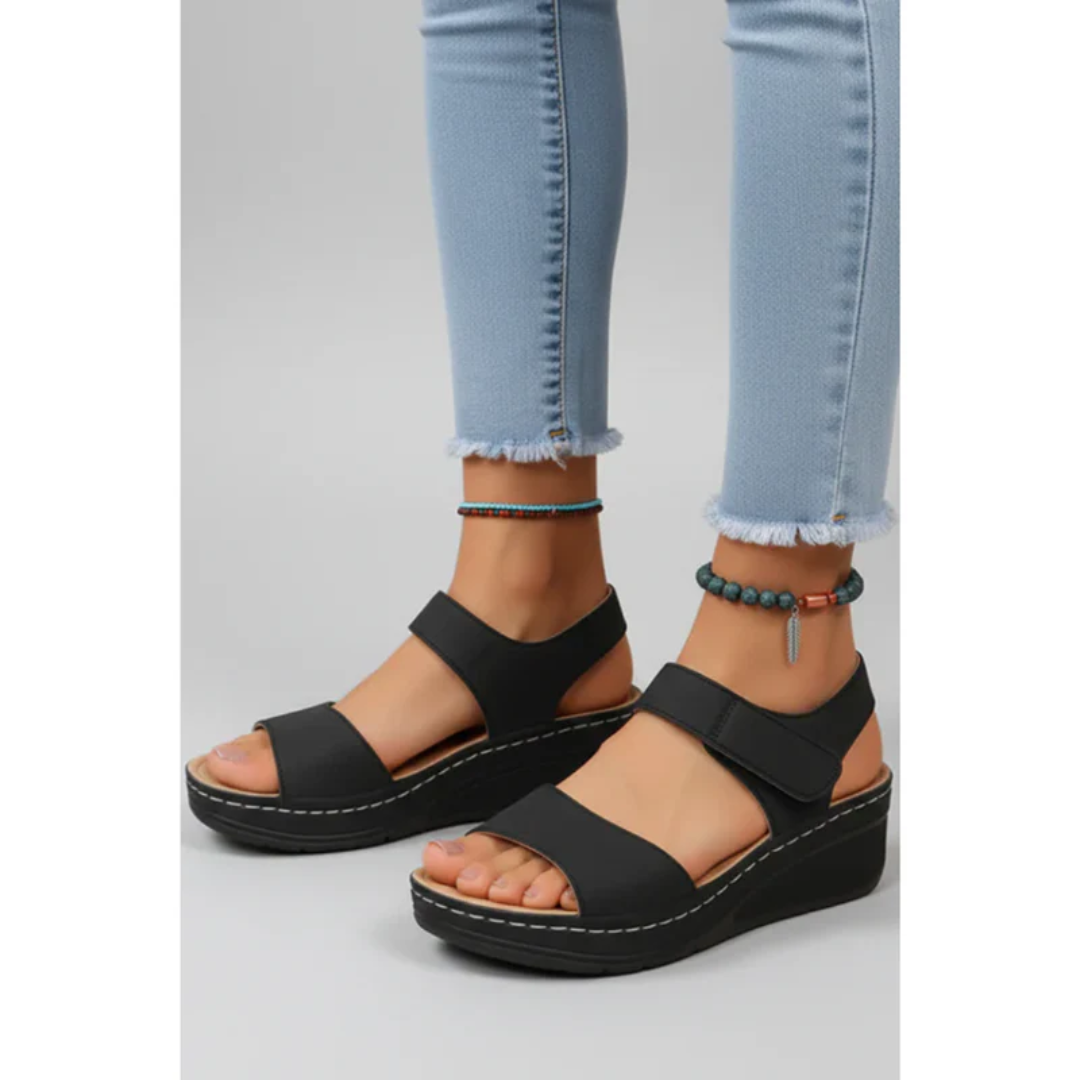 Juna | Damen Keil Sandalen Für Sommer Elegant