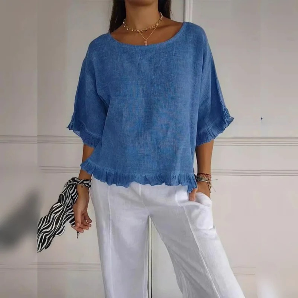 Juna | Damen Moderne Rüschenbluse