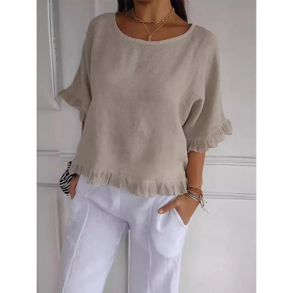 Juna | Damen Moderne Rüschenbluse