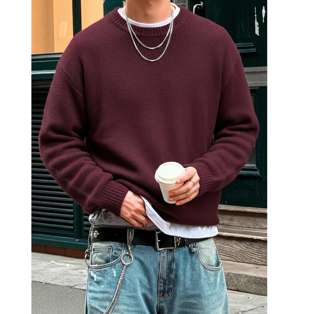 Jürgen | Herren Langarm Pullover mit Crew Ausschnitt