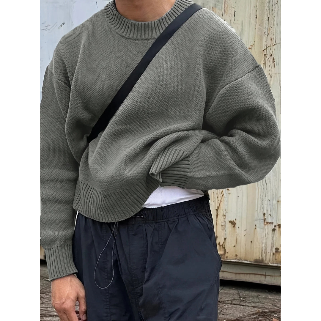 Jürgen | Herren Langarm Pullover mit Crew Ausschnitt