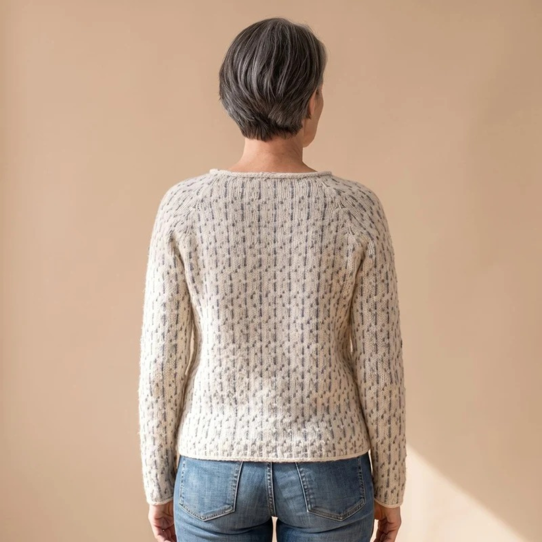 Kaja | Damen Strickpullover in Grau mit Langarm
