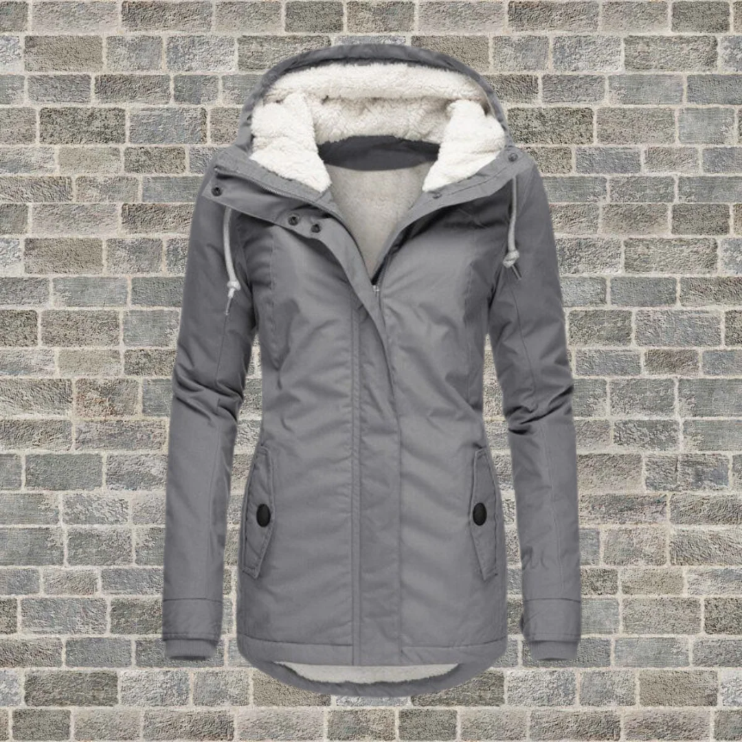 Karina | Damen Winterjacke mit Kapuze für kalte Tage