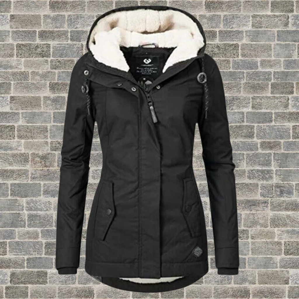 Karina | Damen Winterjacke mit Kapuze für kalte Tage