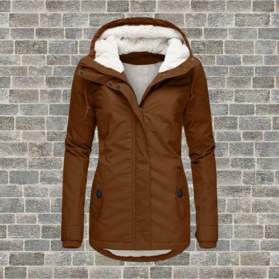 Karina | Damen Winterjacke mit Kapuze für kalte Tage