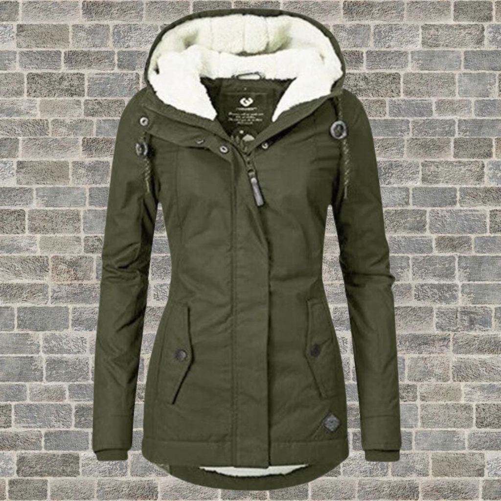 Karina | Damen Winterjacke mit Kapuze für kalte Tage