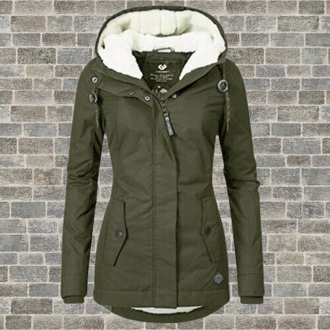 Karina | Damen Winterjacke mit Kapuze für kalte Tage