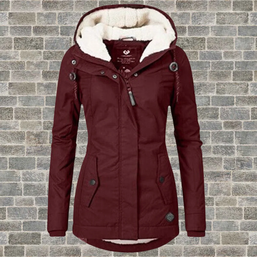 Karina | Damen Winterjacke mit Kapuze für kalte Tage