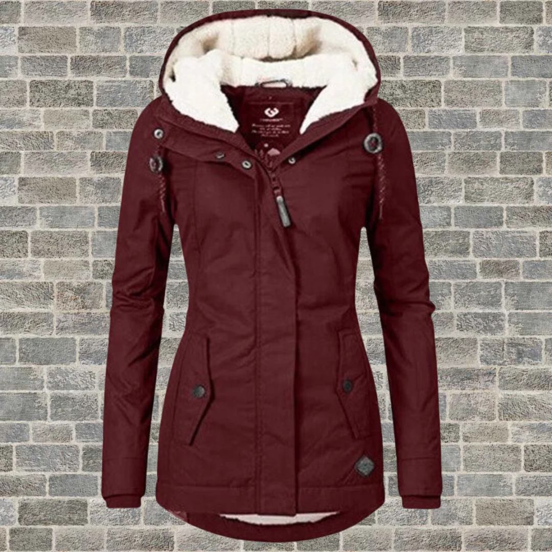 Karina | Damen Winterjacke mit Kapuze für kalte Tage