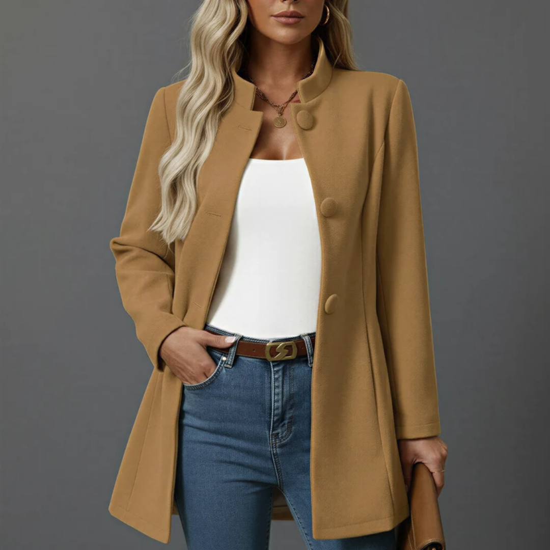 Karoline | Damen Langer Trench Coat