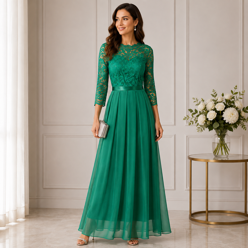 Katharina | Damen Langes Maxi Abendkleid mit Fließender