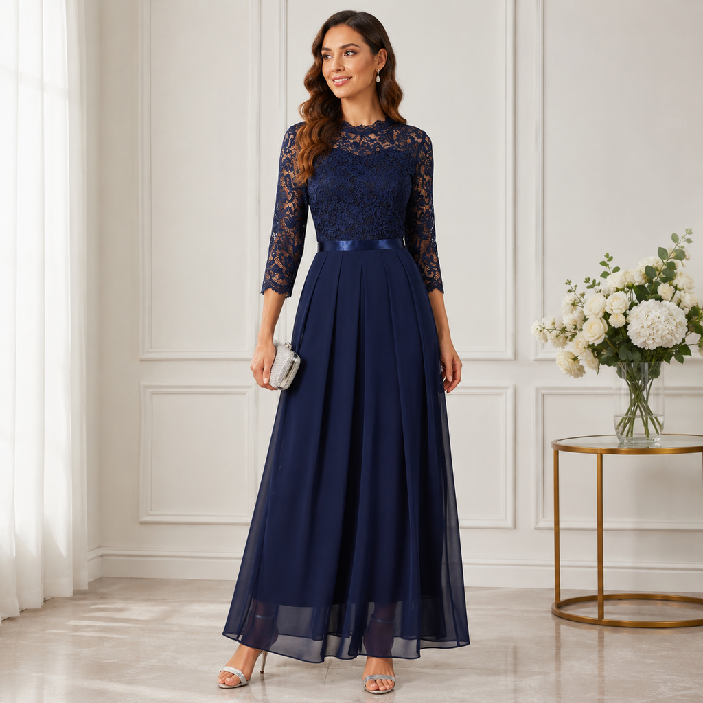 Katharina | Damen Langes Maxi Abendkleid mit Fließender