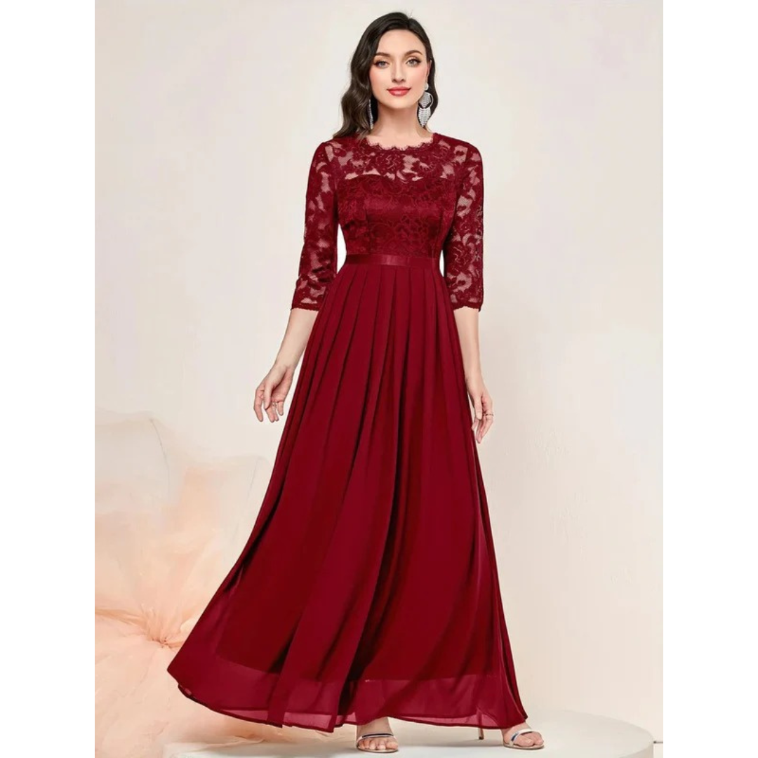 Katharina | Damen Langes Maxi Abendkleid mit Fließender