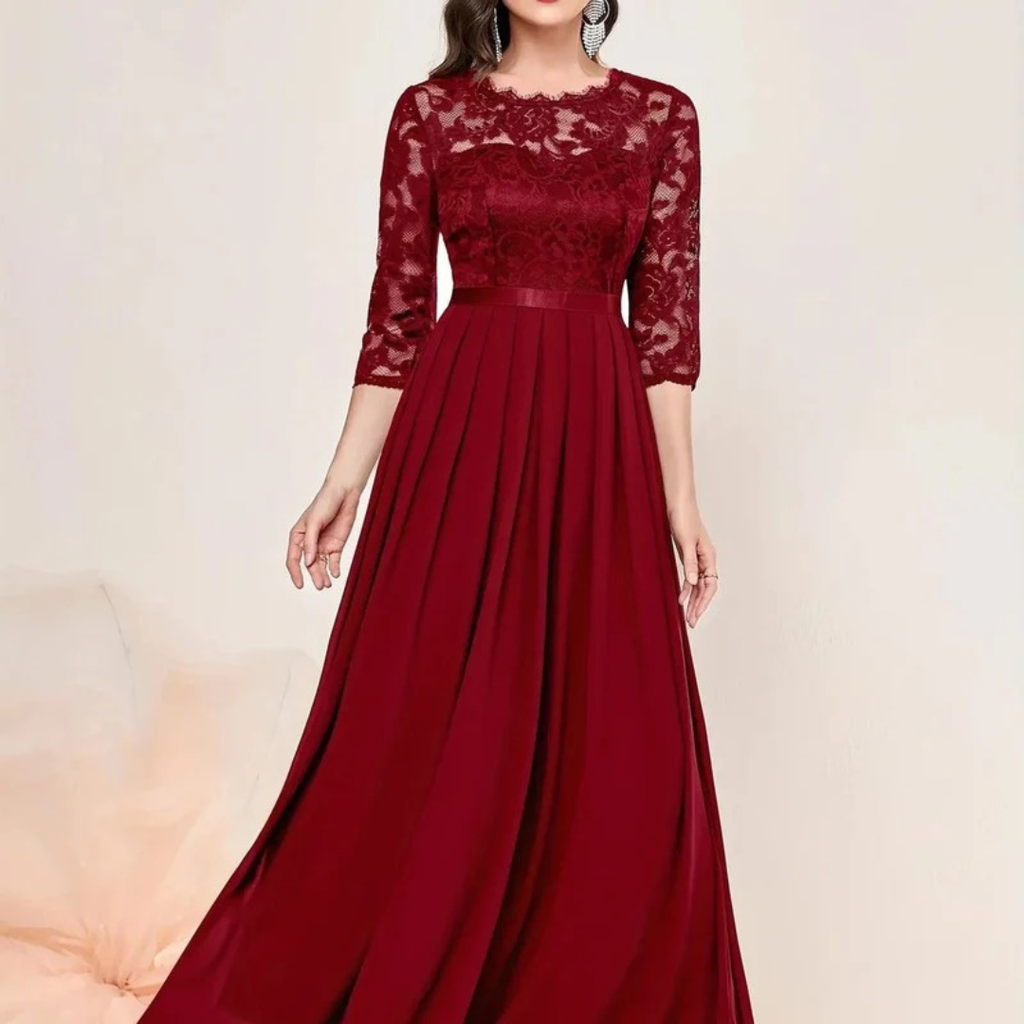 Katharina | Damen Langes Maxi Abendkleid mit Fließender